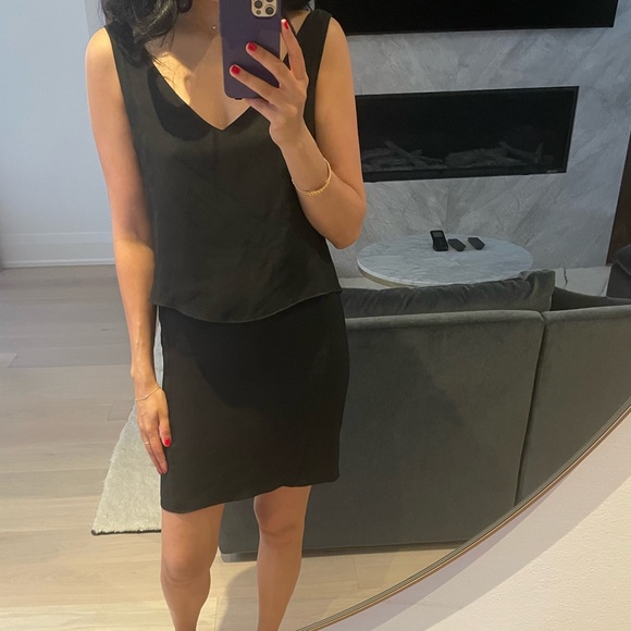 Babaton 100% silk black dress-size 0 - Picture 10 of 12